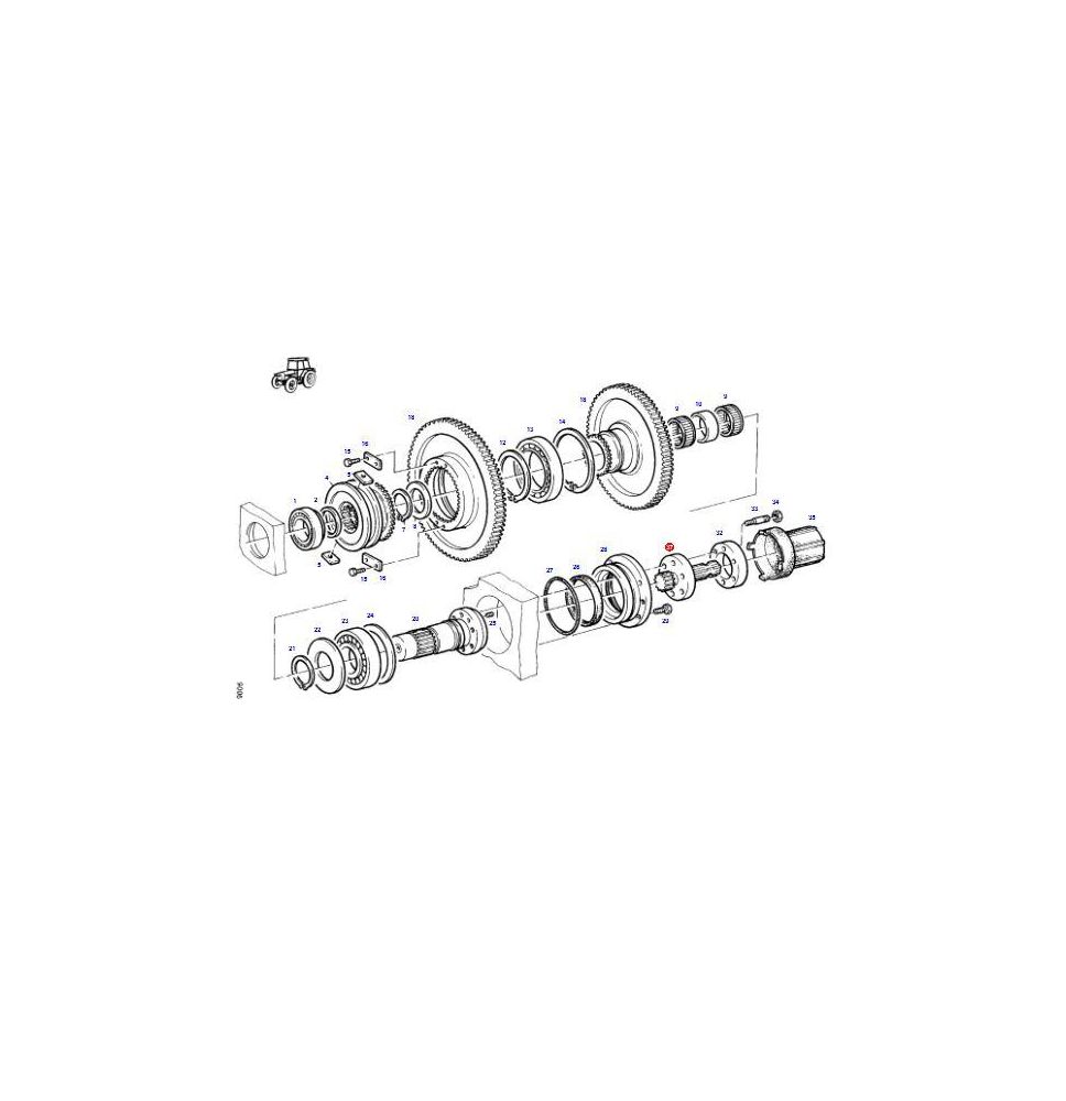 WAŁEK WOM 1-3/8" Z- 6  FLANSZA - [CFN319]