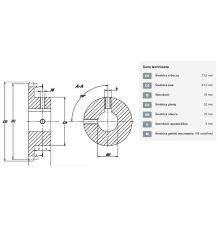 KOŁO ŁAŃCUCH.  3/4" 12B-1  Z-12  FI-25 - [ŁKD012-25]