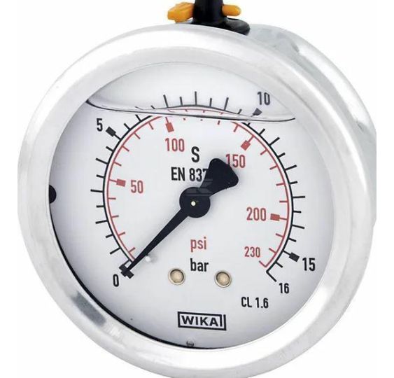 MANOMETR    0 /   16  BAR  @ 63  1/4" - [HA502-1]