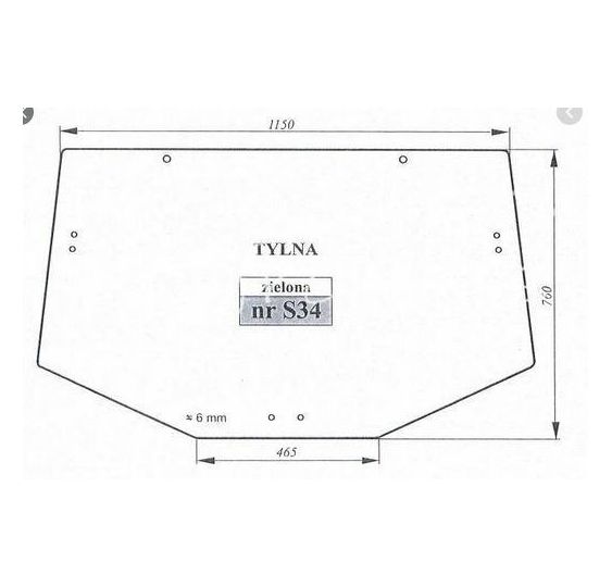 SZYBA TYLNA 1150*760   JD  SERIA 6000 - [CJK103]