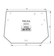 SZYBA TYLNA GÓRNA - [CFK113]