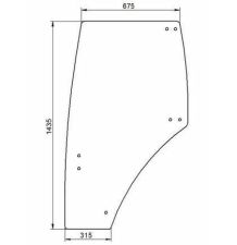 SZYBA DRZWI LEWE FENDT - [CFK103]