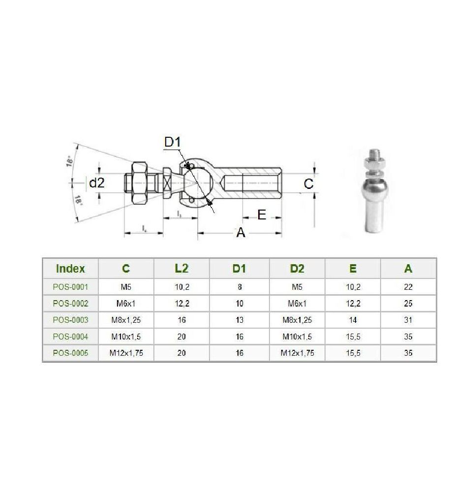 PRZEGUB OSIOWY M10/M10 - [CAK903]