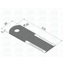 NÓŻ SIECZKARNI 173*50*3    FI-18   RYFLO - [KCA013]