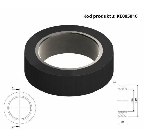 PIERŚCIEŃ ROLKI MET-GUM. MAŁY - [KE005016]