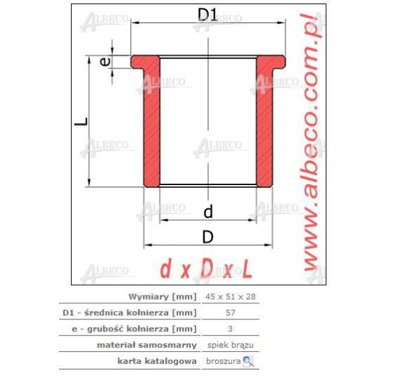 TULEJA  45*51*28 - [TUL04505128]