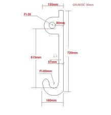 ZAMOCOWANIE HAK FI-60  JCB-III  KPL-2SZT [DKH012]