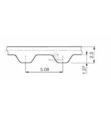 PAS ZĘBATY PŁASKI  90XL025 [PKM00090025-G]