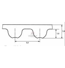 PAS ZĘBATY PŁASKI  5M  635/15 MM GATES [PKM5063515-G]