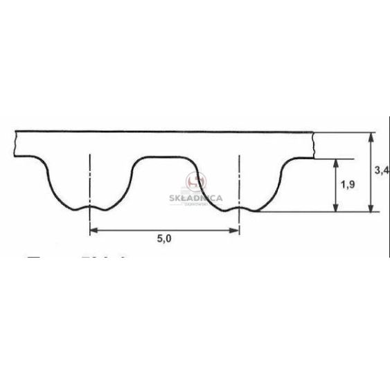 PAS ZĘBATY PŁASKI  5M  635/15 MM GATES [PKM5063515-G]