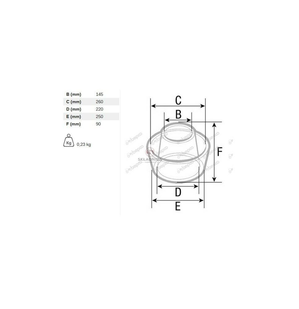 OSADNIK KURZU FI-265 DONALDSON [UD015212]