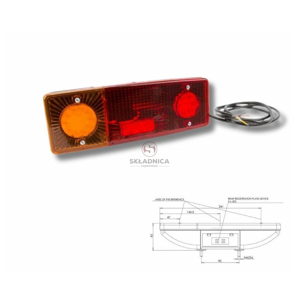 LAMPA TYLNA ZESP. LEWA LED [AB02-001-LED]