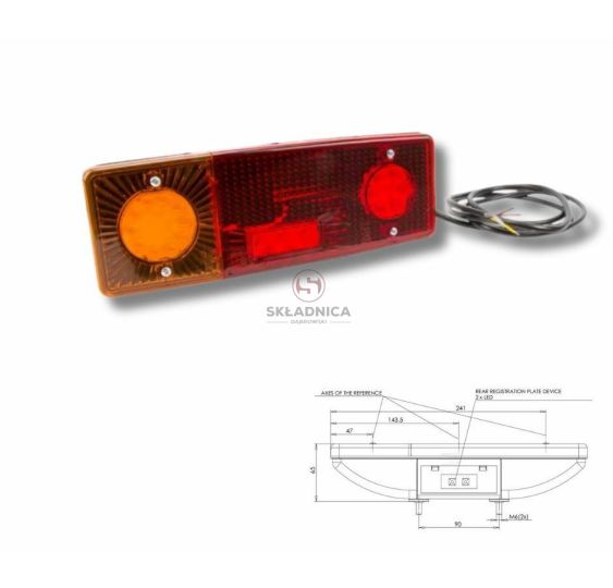 LAMPA TYLNA ZESP. LEWA LED [AB02-001-LED]