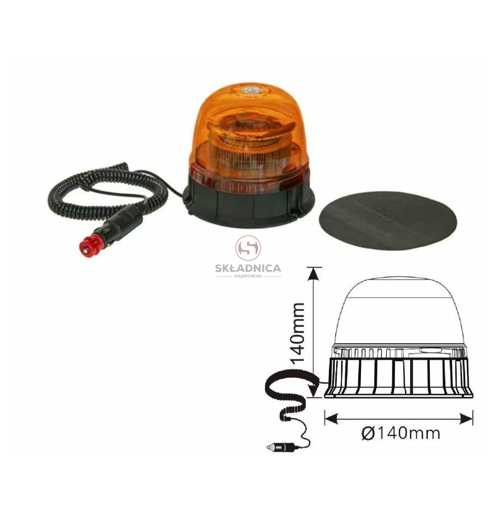 PILOT MIGAJĄCY  24W 12V/24V LED H-140 NA [AK119]