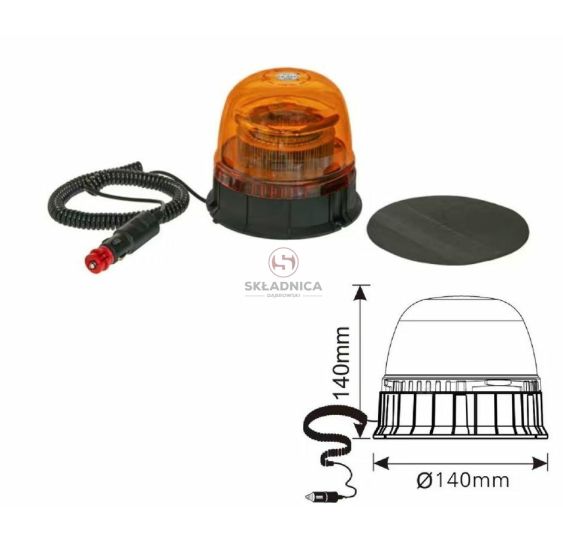 PILOT MIGAJĄCY  24W 12V/24V LED H-140 NA [AK119]