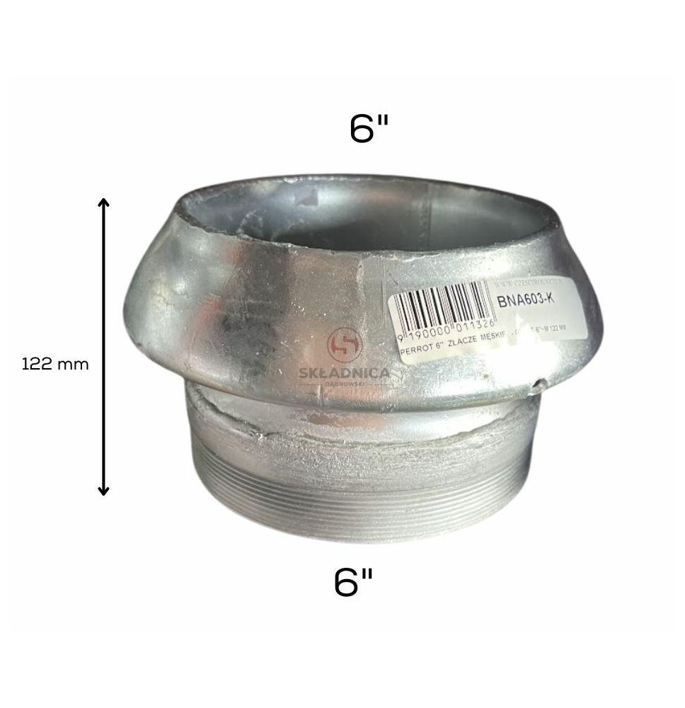 PERROT 6"  ZŁĄCZE  MĘSKIE   - GWINT 6"~M [BNA603-K ]