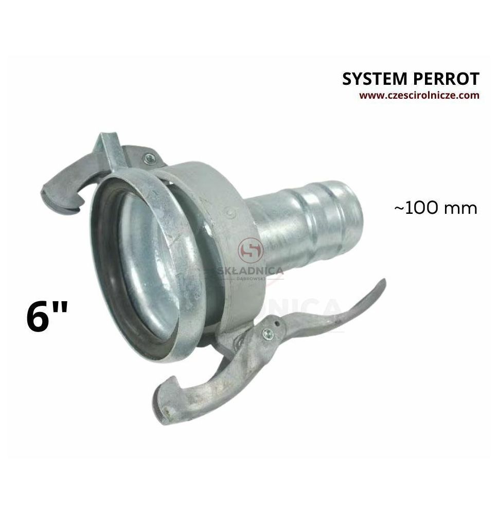 PERROT 6"  ZŁĄCZE  ŻEŃSKIE  -  WĄŻ 4"~FI [BNA616]