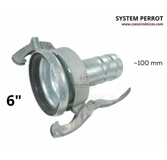 PERROT 6"  ZŁĄCZE  ŻEŃSKIE  -  WĄŻ 4"~FI [BNA616]