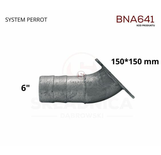 RURA 6"  PŁYTA 150*150  - KOLANKO 45 - N [BNA641]
