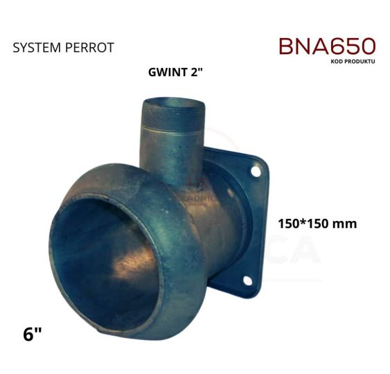 PERROT 6" ZŁĄCZE MĘSKIE + WYLOT 2"  - PŁ [BNA650]