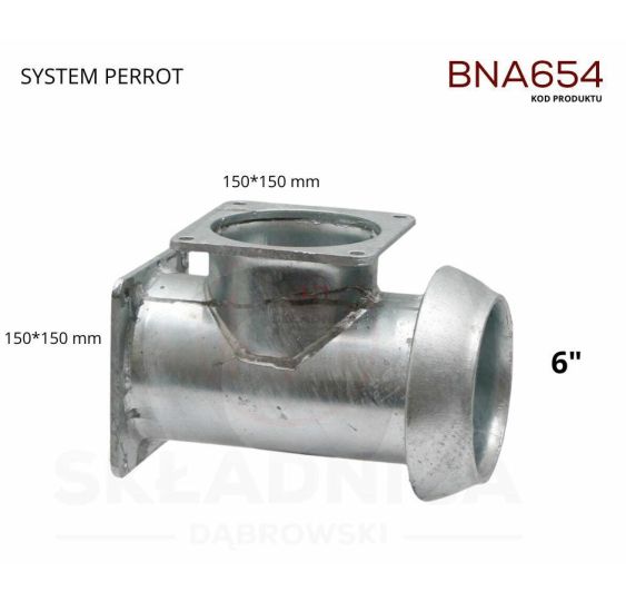 PERROT 6"  ZŁĄCZE MĘSKIE  2 X PŁYTA BNA654
