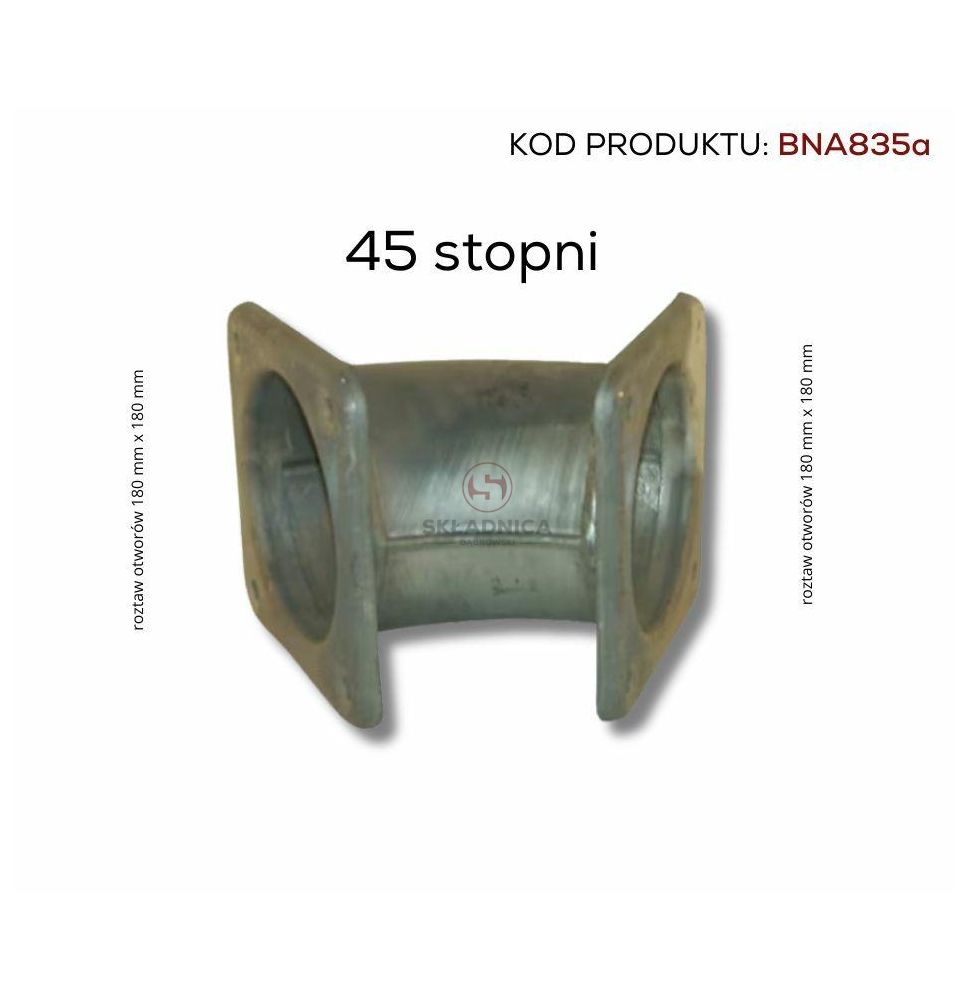 KOLANKO 45°  - KOŁNIERZ 8" - KO [BNA835A]