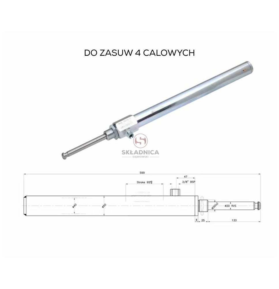 SIŁOWNIK DO ZASUWY 4"    M30*2   H-140 [BNZ400]