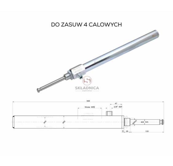 SIŁOWNIK DO ZASUWY 4"    M30*2   H-140 [BNZ400]