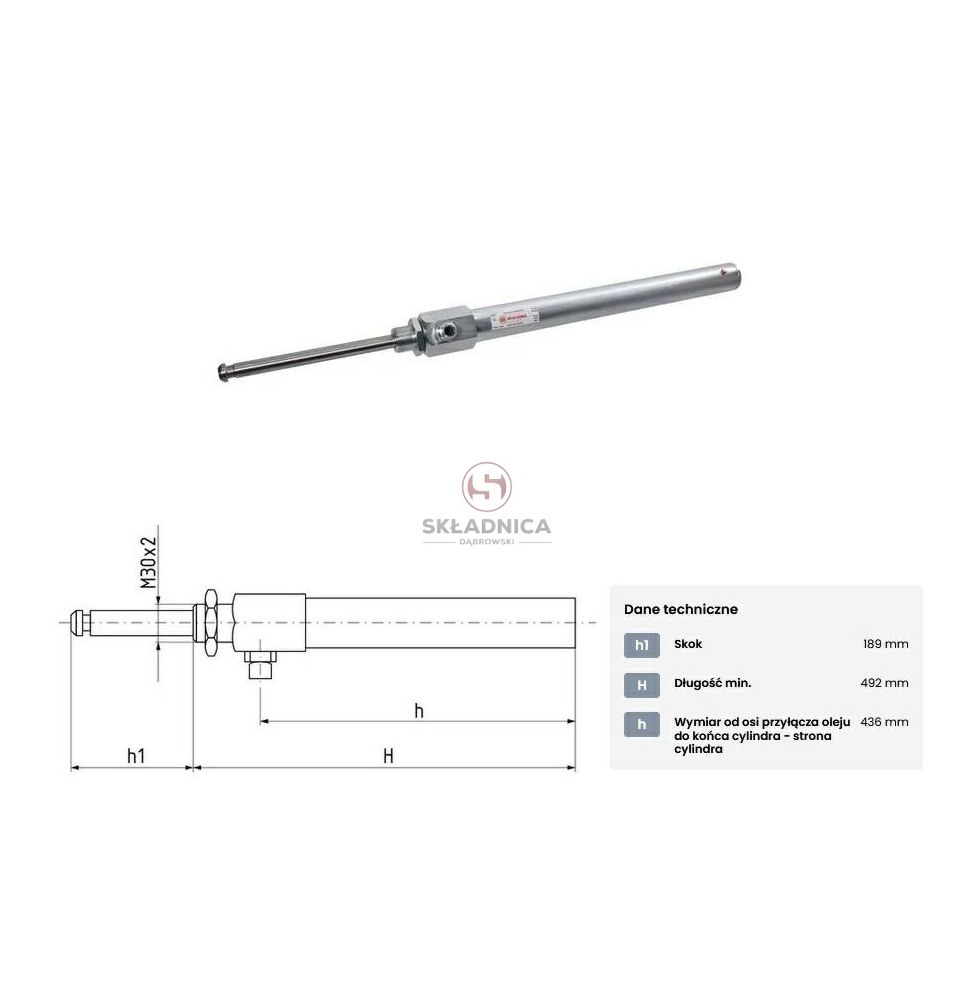 SIŁOWNIK DO ZASUWY 6"    M30*2   H-180 [BNZ600]