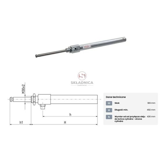 SIŁOWNIK DO ZASUWY 6"    M30*2   H-180 [BNZ600]