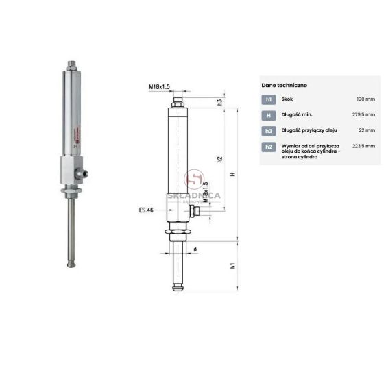 SIŁOWNIK DO ZASUWY 4" 5" 6"   DWUSTRONNY [BNZ600-B]