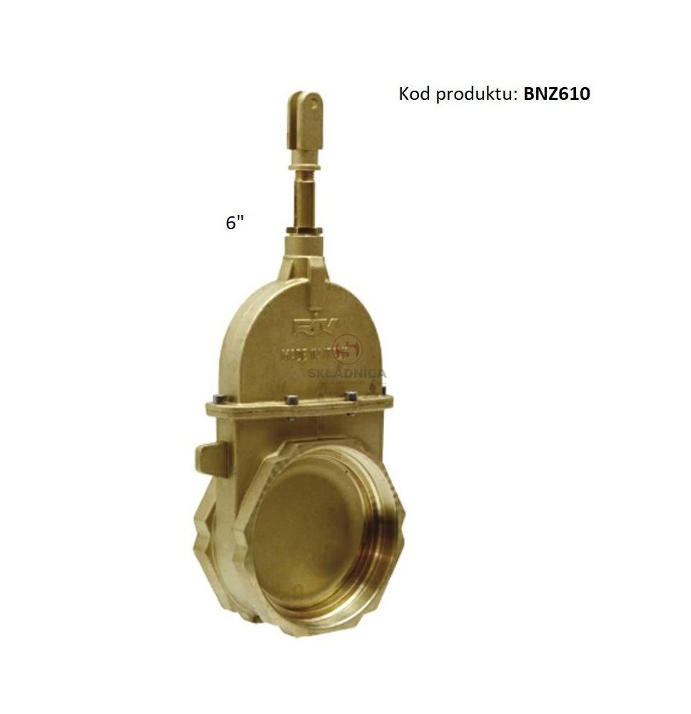 ZASUWA MOSIĘŻNA HYD. 6"  GWINT M165 / GW [BNZ610]