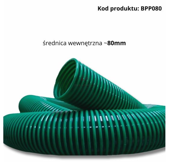 WĄŻ SSAWNO - TŁOCZNY  80 MM  BECZKOWÓZ [BPP080]