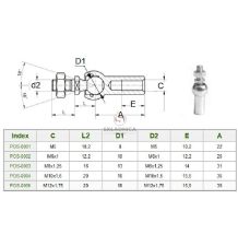 PRZEGUB OSIOWY M6/M6 [CAK901]