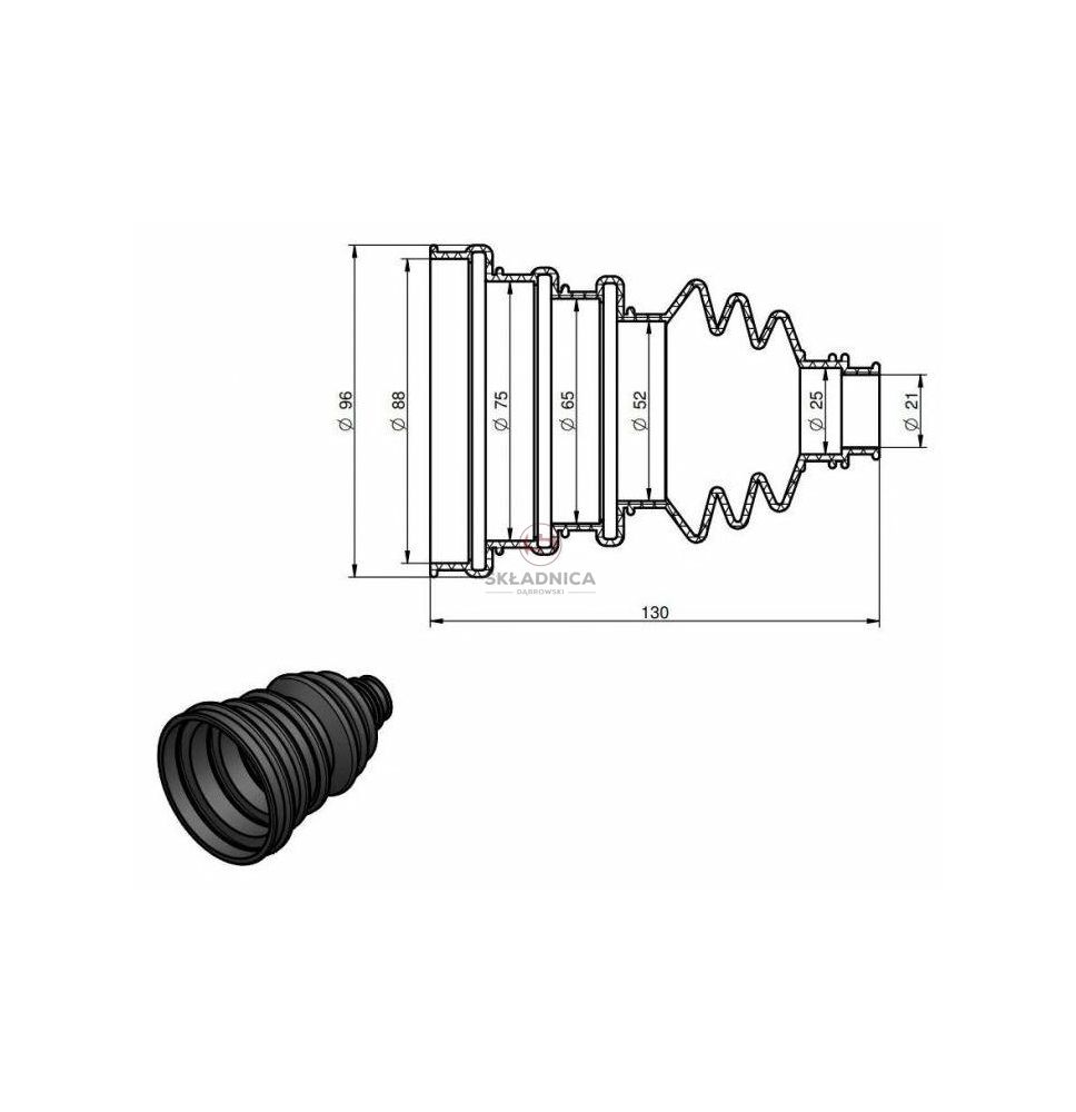 OSŁONA HARM.  21*88-130  uniwersalna 2 [CAN002]