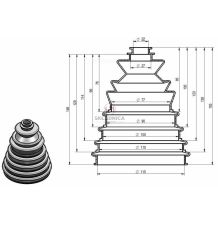 OSŁONA HARM.  22*115-155  uniwersalna 4 [CAN004]