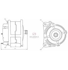 ALTERNATOR 2-OTW  14V 120A C-82.5 AS     [CAT073-AS]