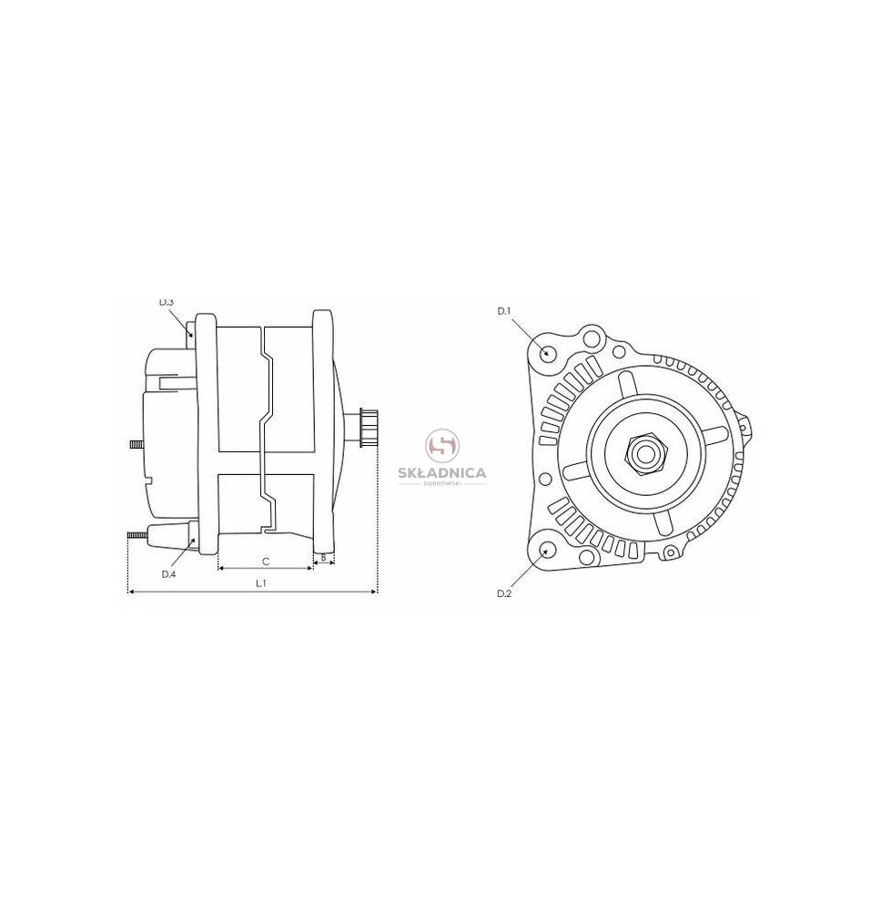 ALTERNATOR 2-OTW  14V 120A C-82.5 AS     [CAT073-AS]