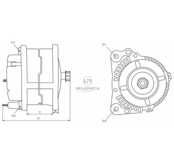 ALTERNATOR 2-OTW  14V 120A C-82.5 AS     [CAT073-AS]
