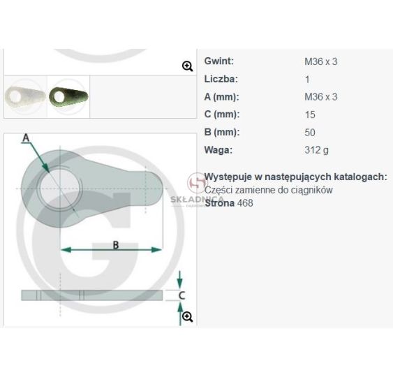 NAKRĘTKA KONTRUJĄCA M36*3L [CAZ763]