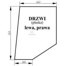 SZYBA DRZWI PRAWA / LEWA [CCK116]