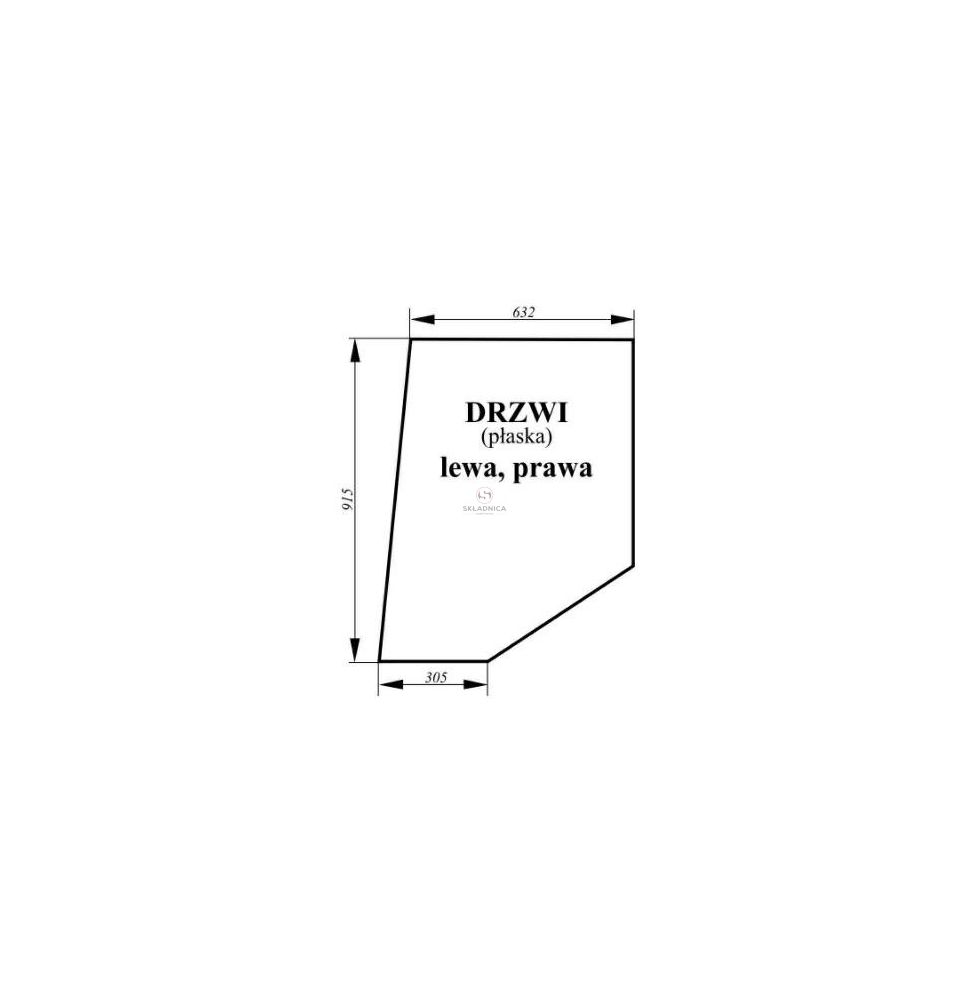 SZYBA DRZWI PRAWA / LEWA [CCK116]