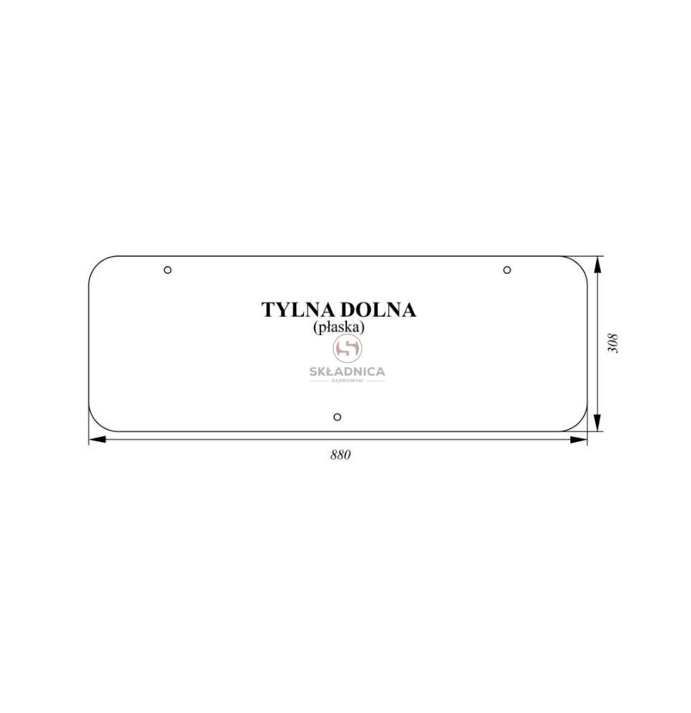 SZYBA TYLNA DOLNA KABINA XL [CCK126]