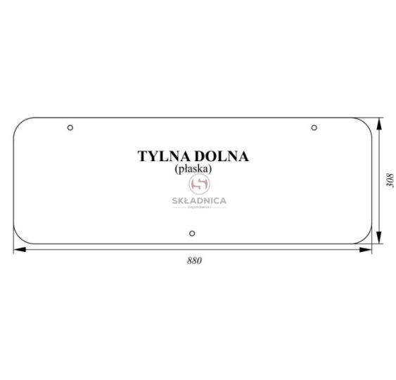 SZYBA TYLNA DOLNA KABINA XL [CCK126]