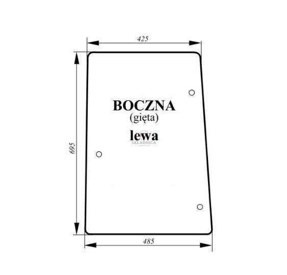 SZYBA BOCZNA LEWA [CCK137]