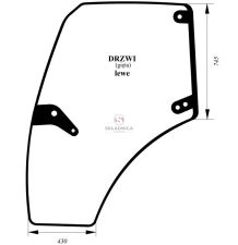 SZYBA DRZWI LEWA AGROTRON K [CDK118-L]