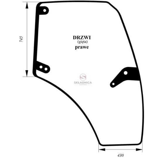 SZYBA DRZWI PRAWA [CDK118-P]