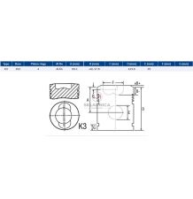 ZESTAW NAPRAWCZY  FL913  102 MM  4-PIERŚ [CDS006]
