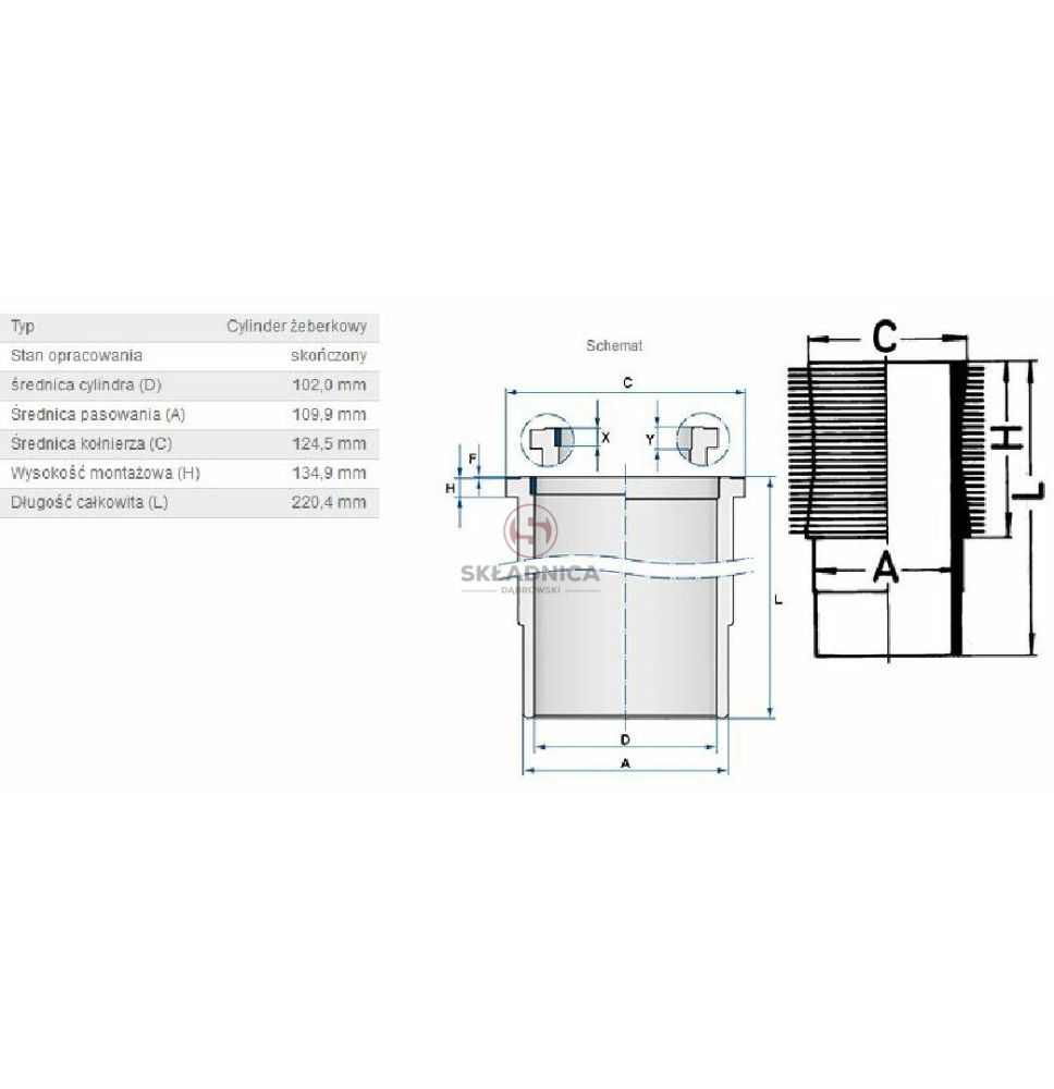 TULEJA CYLINDRA KHD FI-102.00  KHD [CDS063]