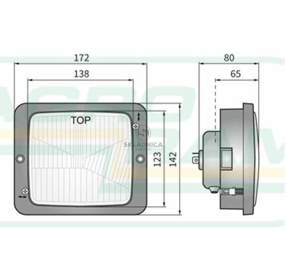 REFLEKTOR 172*142     H4 2F [CFE031]